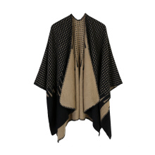 Damen Schal Wrap Modisches Poncho Cape mit offener Vorderseite